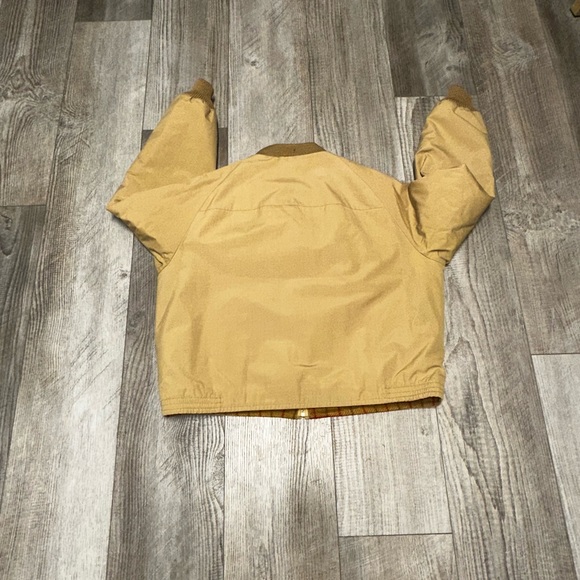 Vintage Zero King Wind Water Repellant 50s USA Yellow Boxy Full Zip Jacket wool - Picture 7 of 9